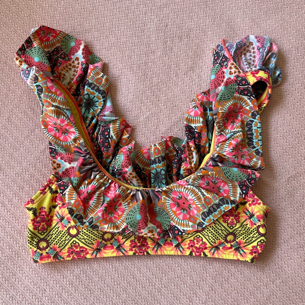 Maaji Reef ruffles bikini top
